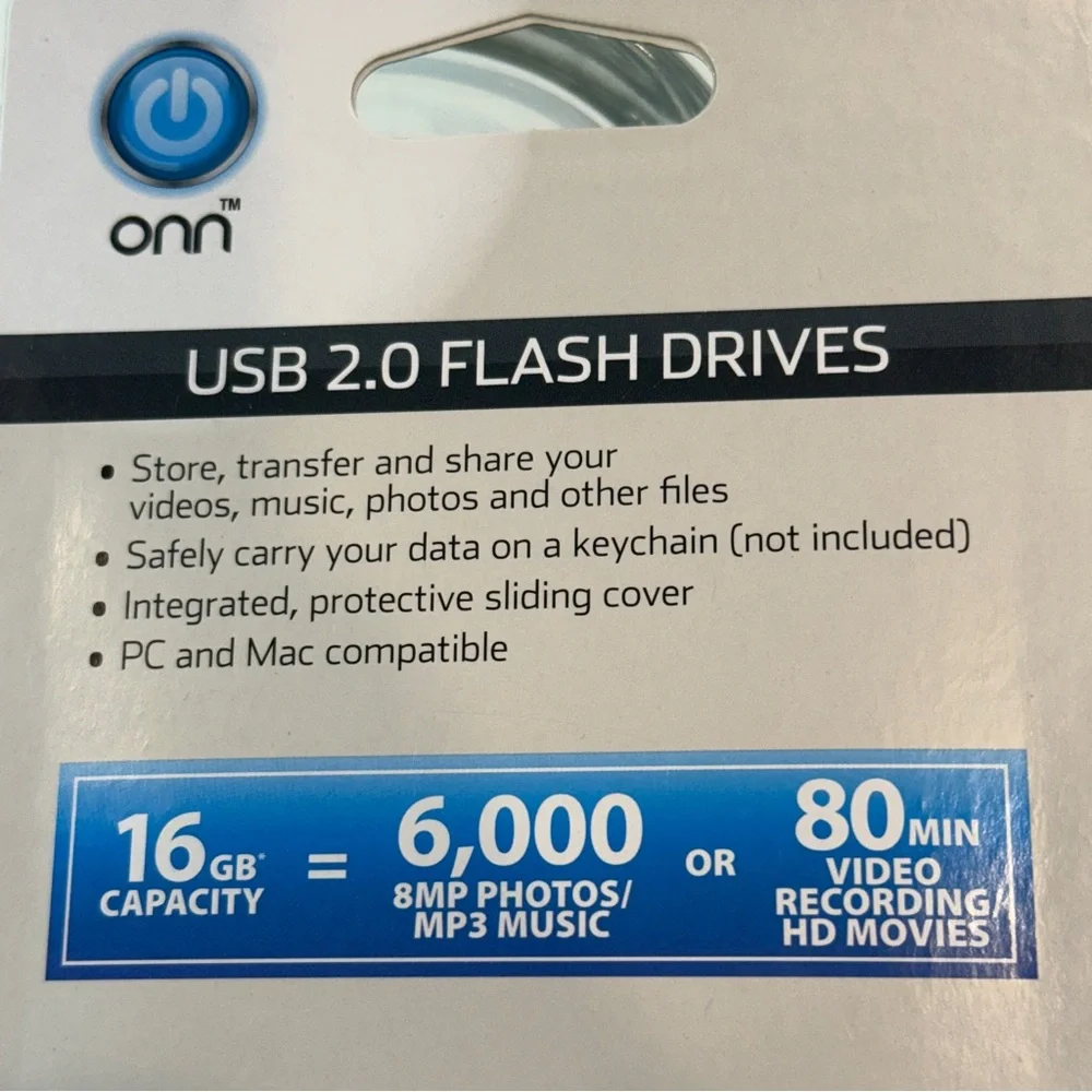 🆕 Onn 16GB USB 2.0 Flash Drives – 2 Pack | Compact Storage | 🆕